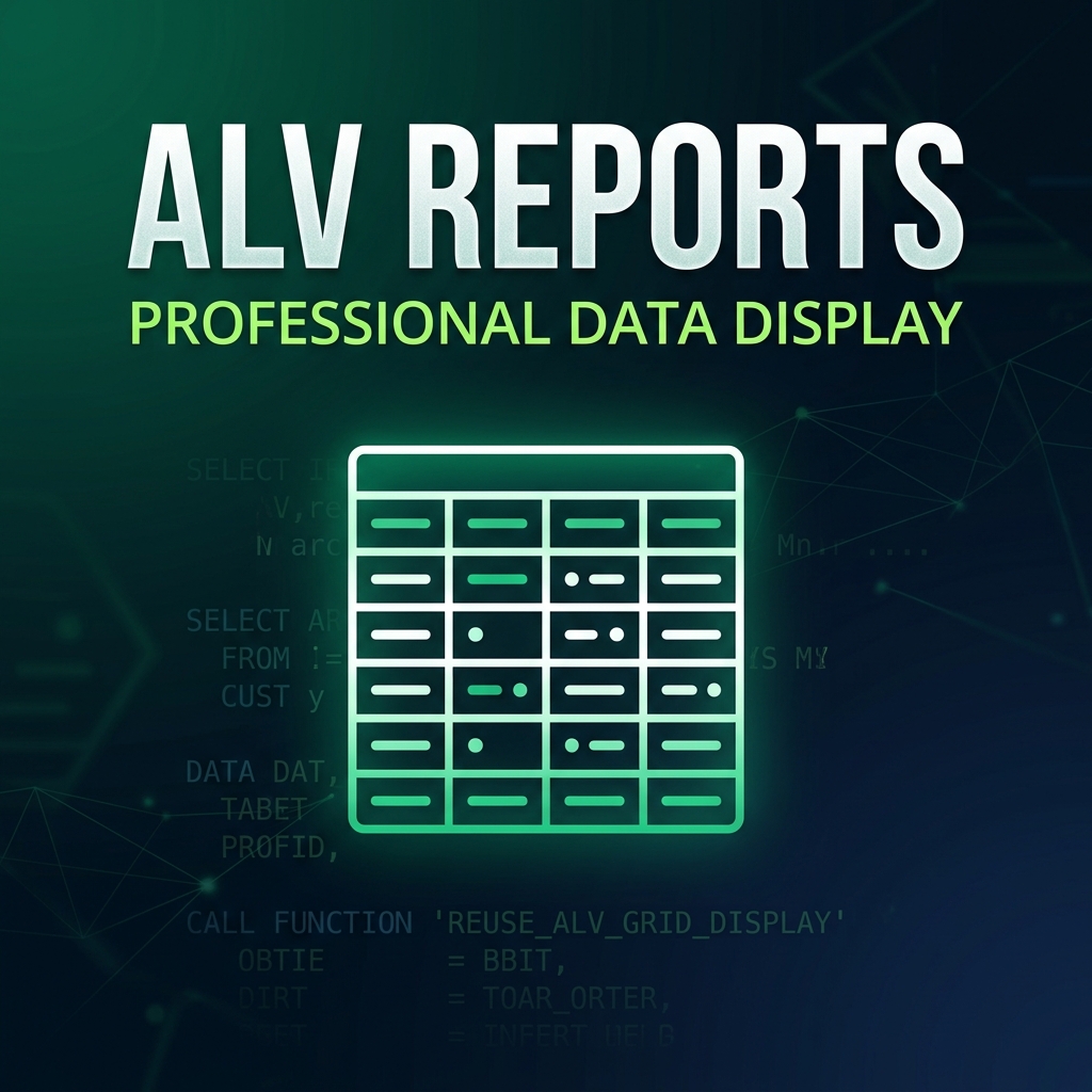 ALV Reports in ABAP – How to Display Data in Professional Grid Format