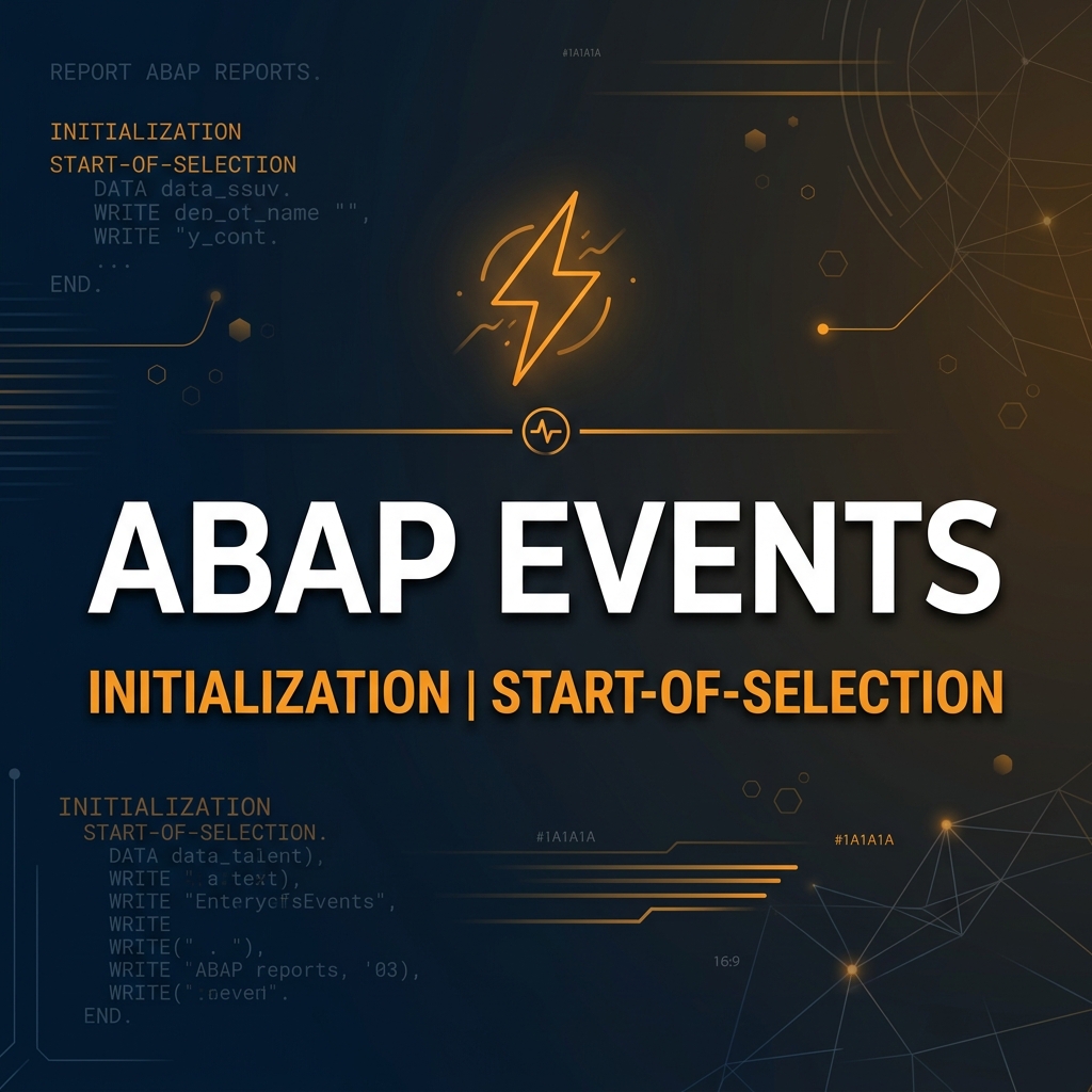 Events in ABAP Reports – INITIALIZATION, START-OF-SELECTION Explained