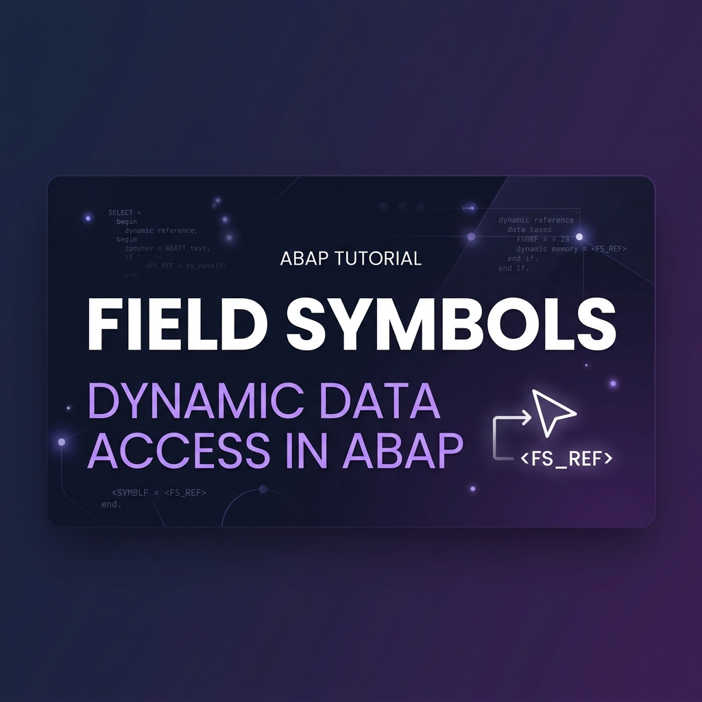 Field Symbols in ABAP – Dynamic Data Access Explained for Beginners