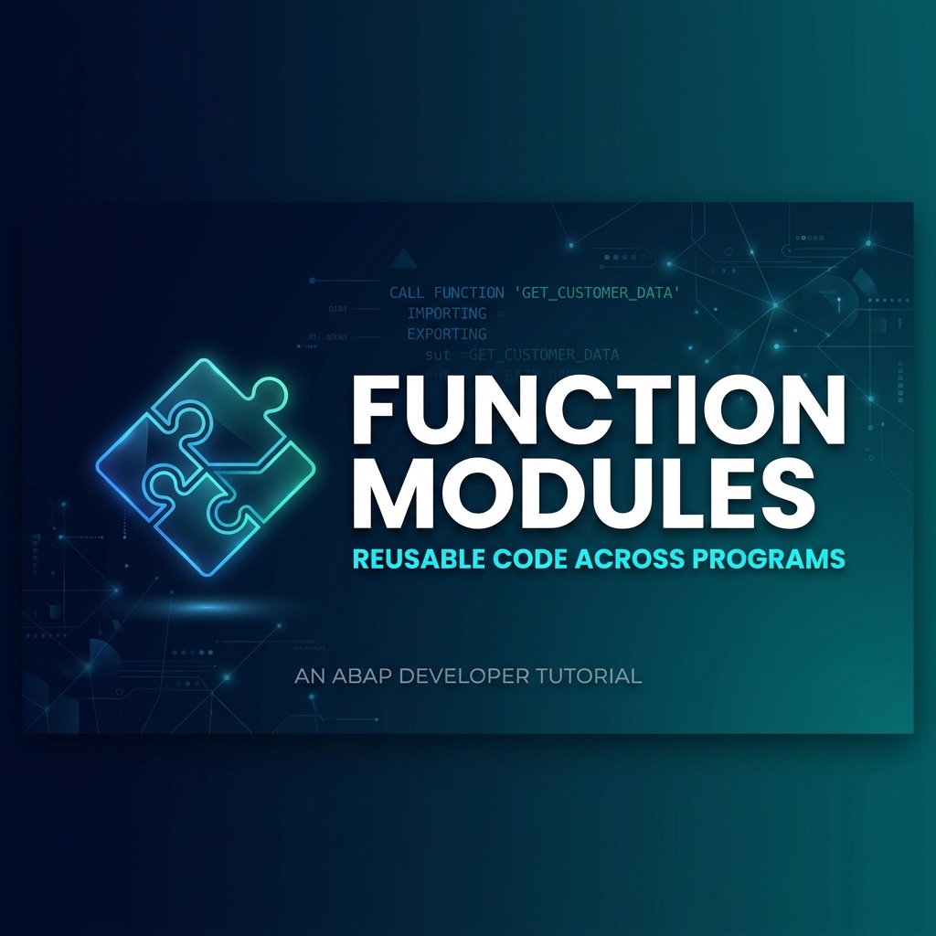 Function Modules in ABAP – How to Create and Call Reusable Code