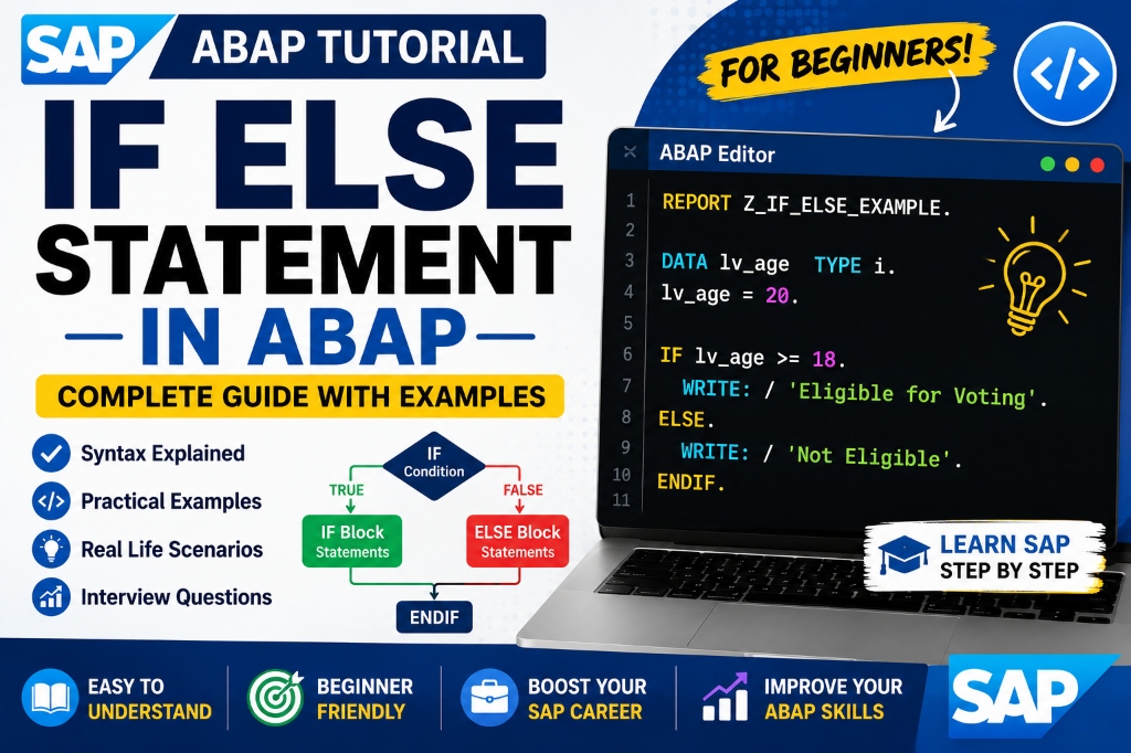IF ELSE Statement in ABAP with Examples | Complete Beginner Guide