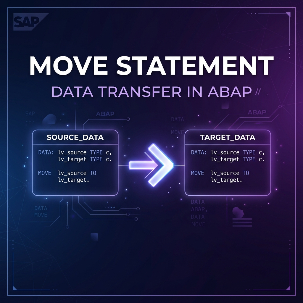 MOVE Statement in ABAP – How to Transfer Data Between Variables
