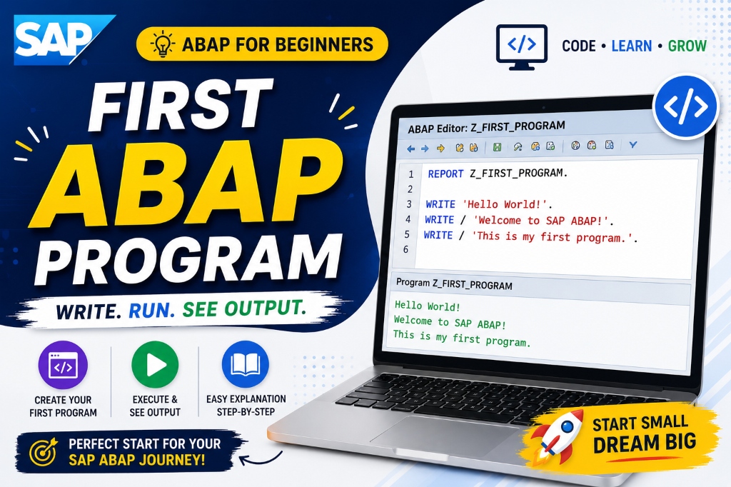 First ABAP Program in SAP – Complete Beginner’s Guide
