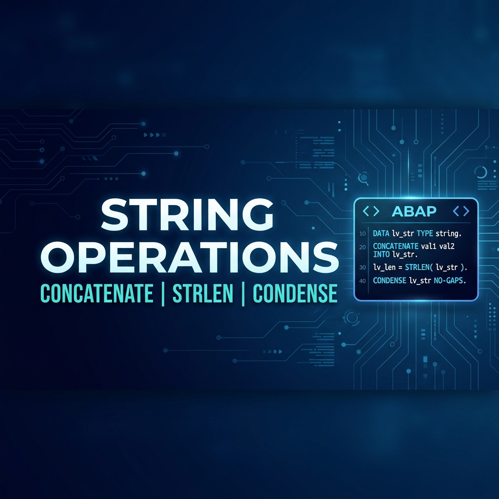 String Operations in ABAP – CONCATENATE, STRLEN, CONDENSE with Examples