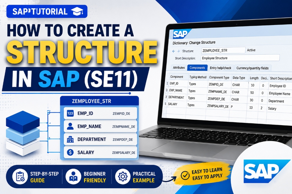 How to Create a Structure in SAP ABAP (SE11) – Step-by-Step Guide