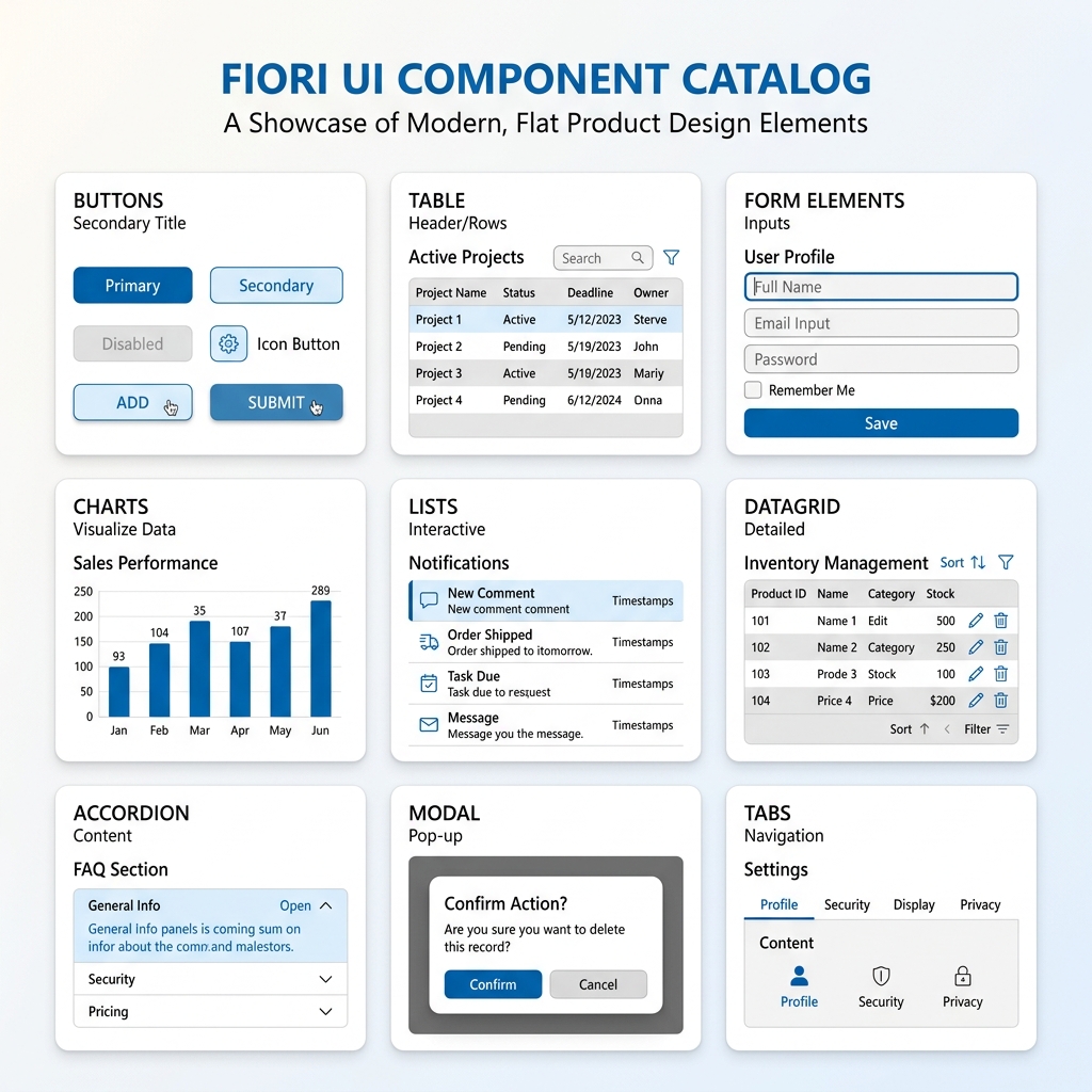 SAPUI5 UI Control Catalog