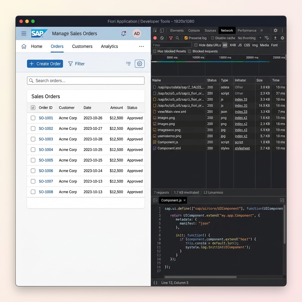 Fiori Debugging Browser Console