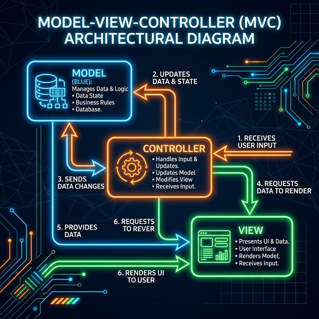 Model View Controller Architecture Diagram