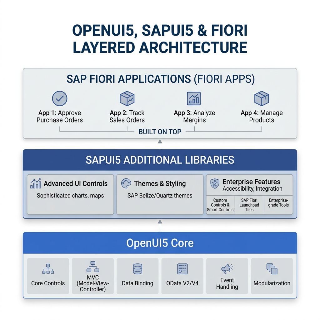 SAPUI5 and OpenUI5 layered architecture