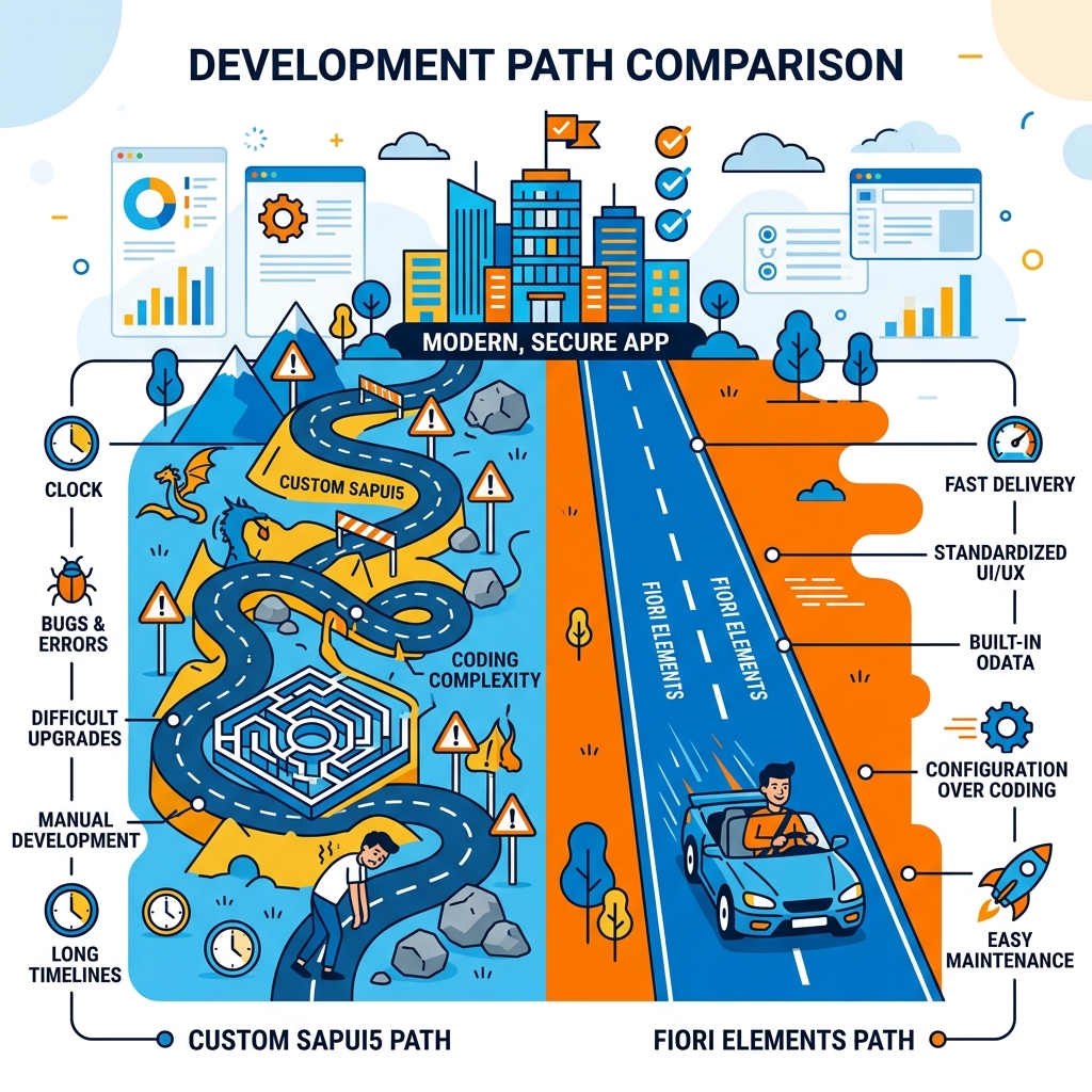 Fiori Elements vs Custom SAPUI5 Development Paths