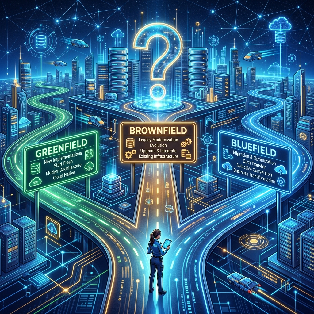 Brownfield vs. Greenfield vs. Bluefield: Which S/4HANA Path Fits Your Business?