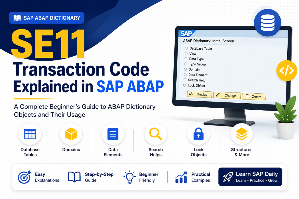 SE11 Transaction Code in SAP ABAP: Complete ABAP Dictionary Guide