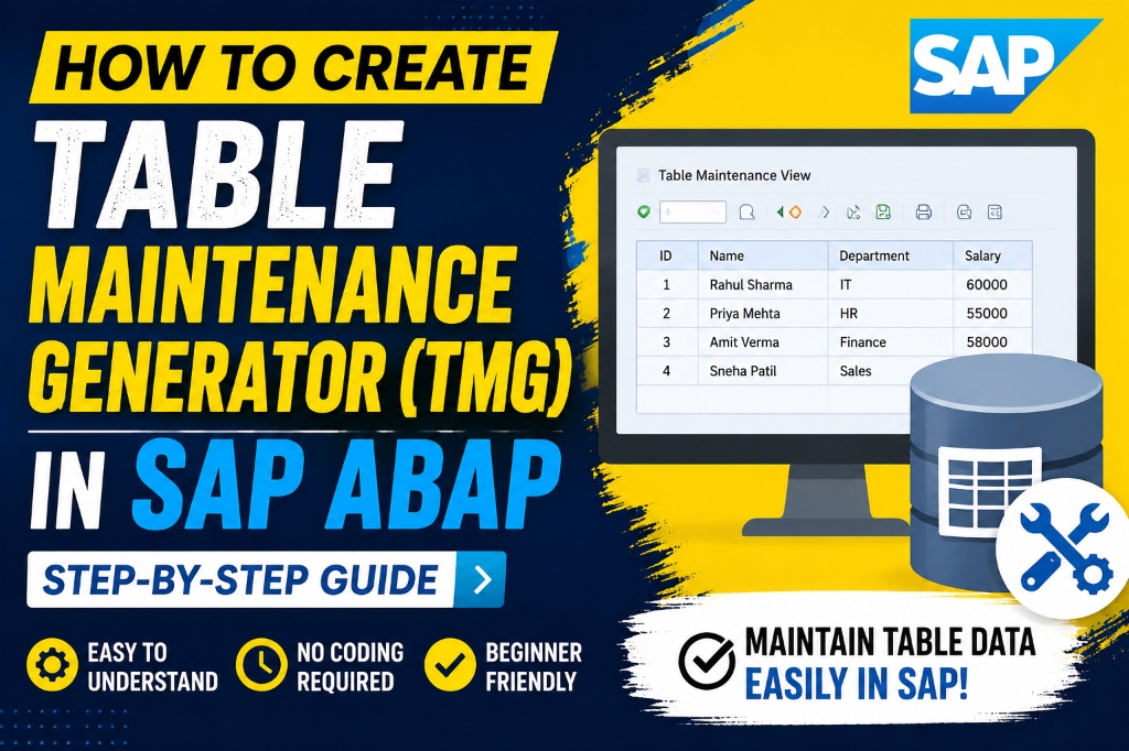Table Maintenance Generator in SAP ABAP: Step-by-Step Guide